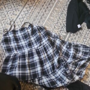 Justify Black and White Plaid Maxi Dress